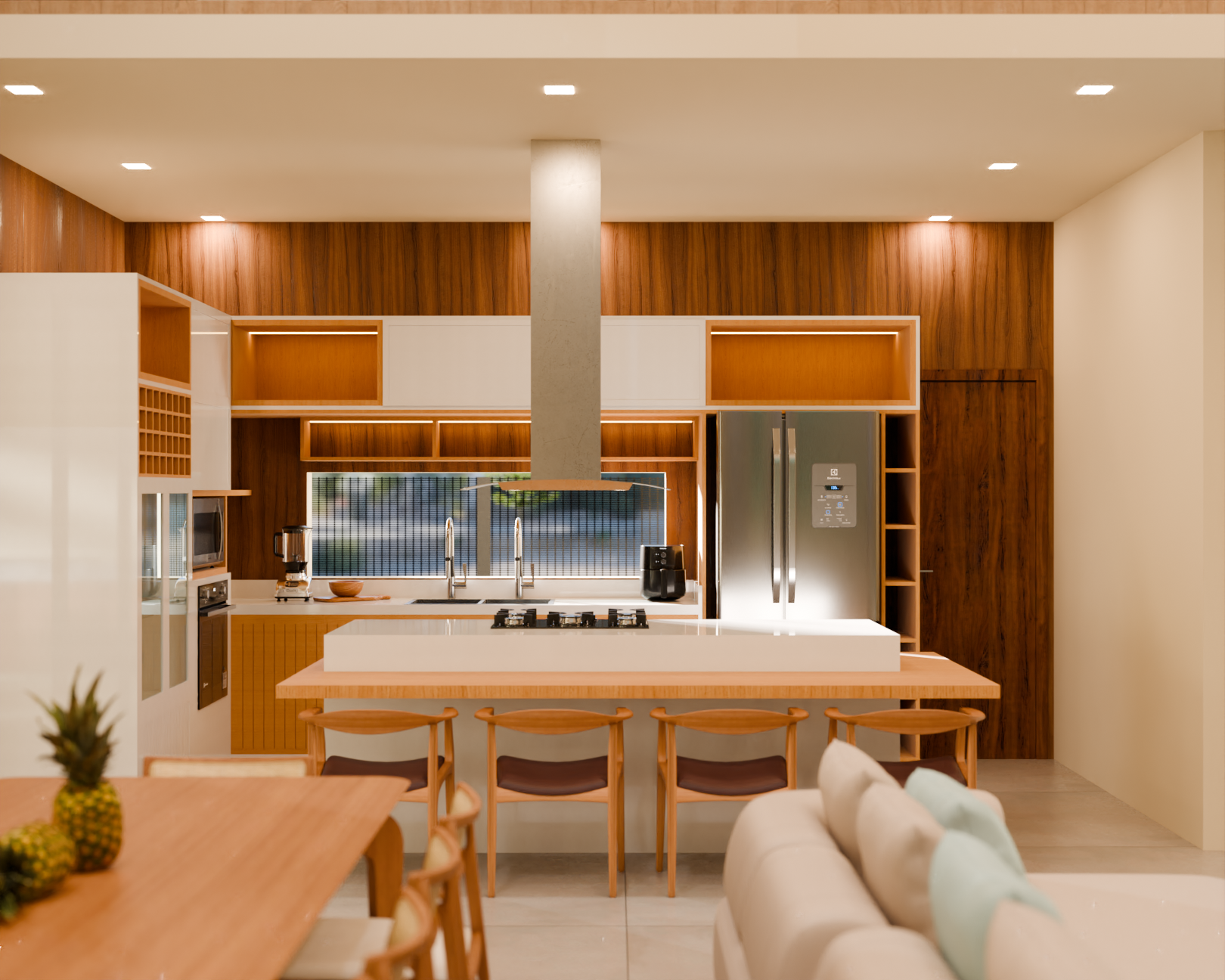 Cozinha com integração visual