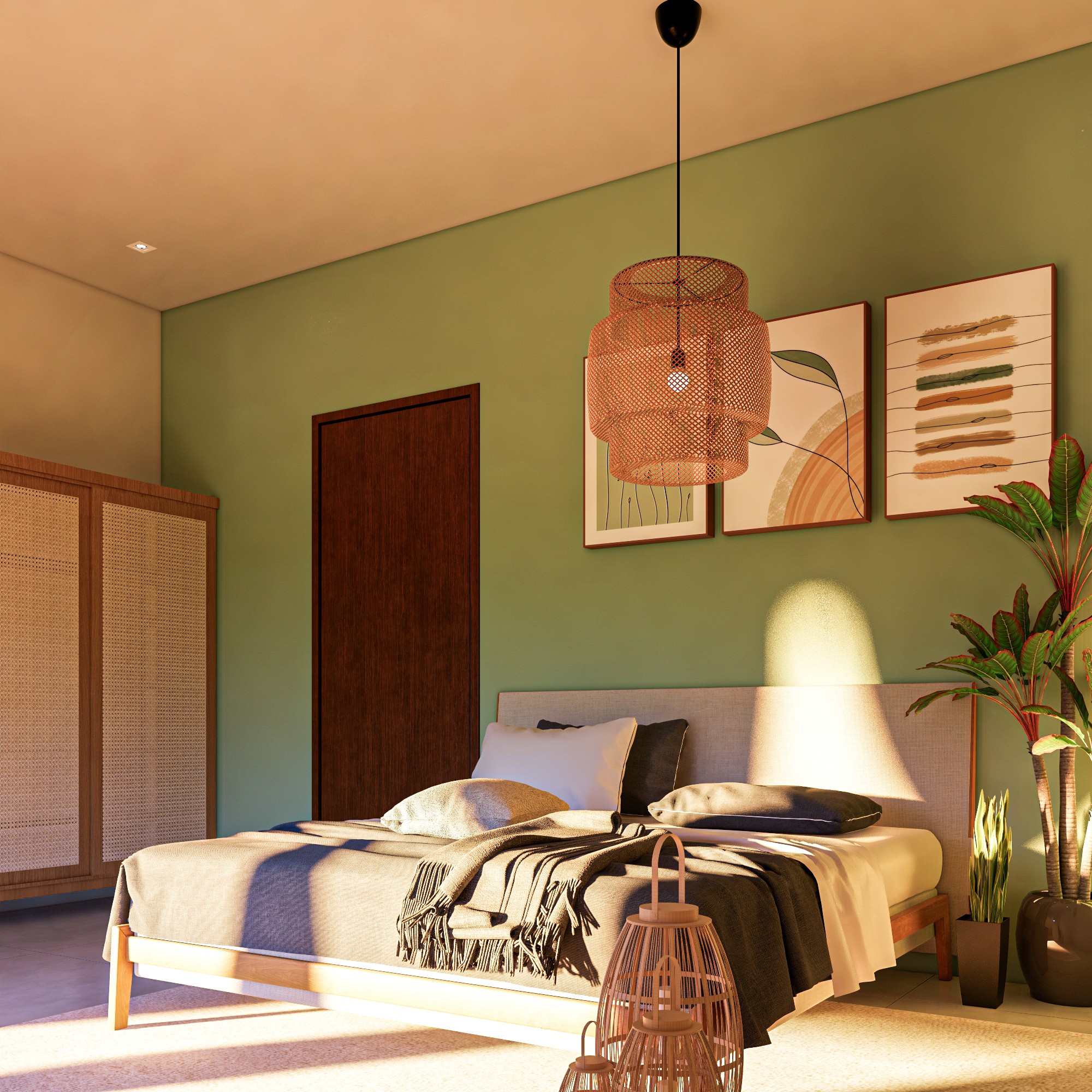 Quarto com deck e vista